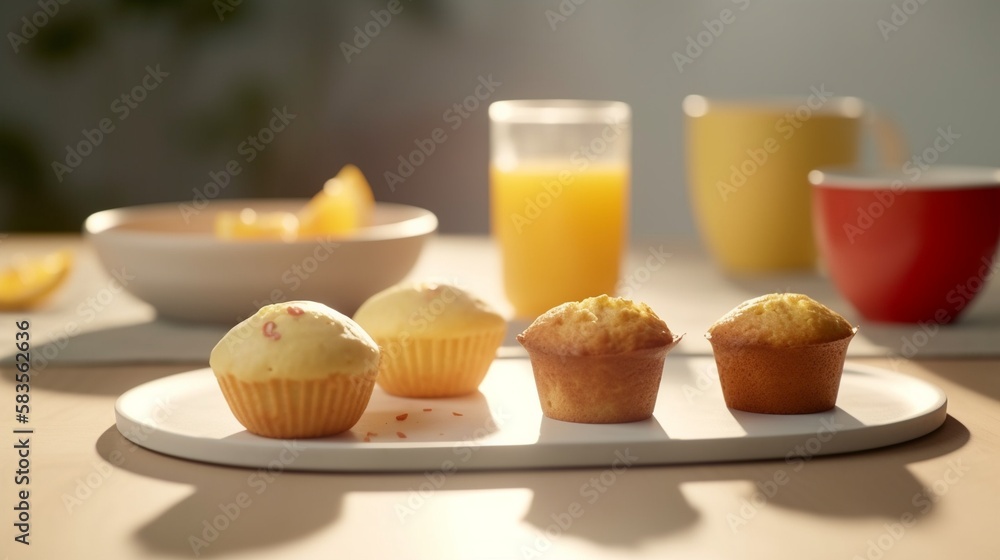 AI Indulge Your Sweet Tooth: Tempting Assortment of Desserts Beautifully Arranged on a Cafe Table - 