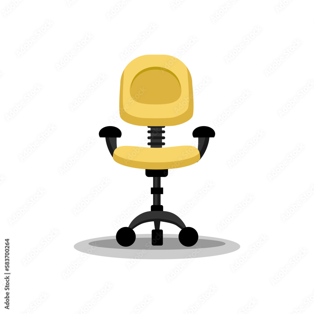 Modern office armchair on white background