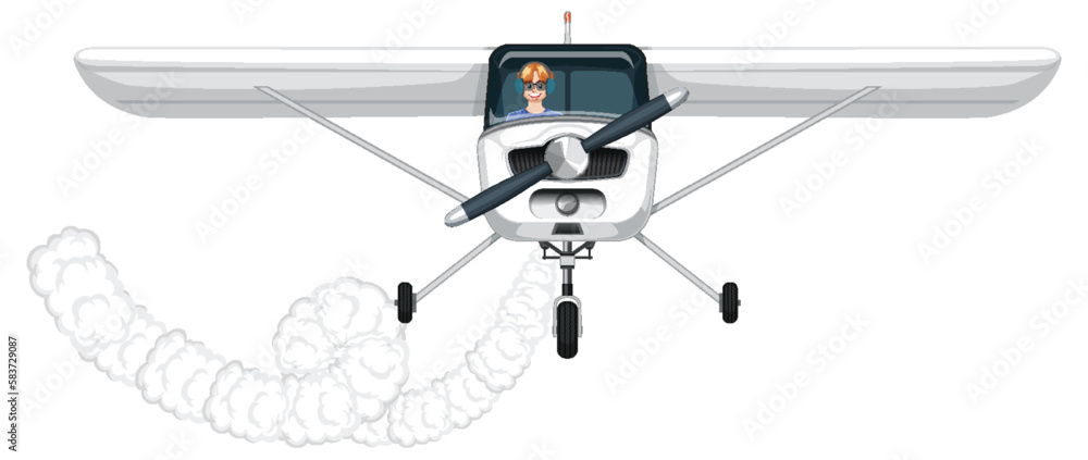 Front View of Light Aircraft