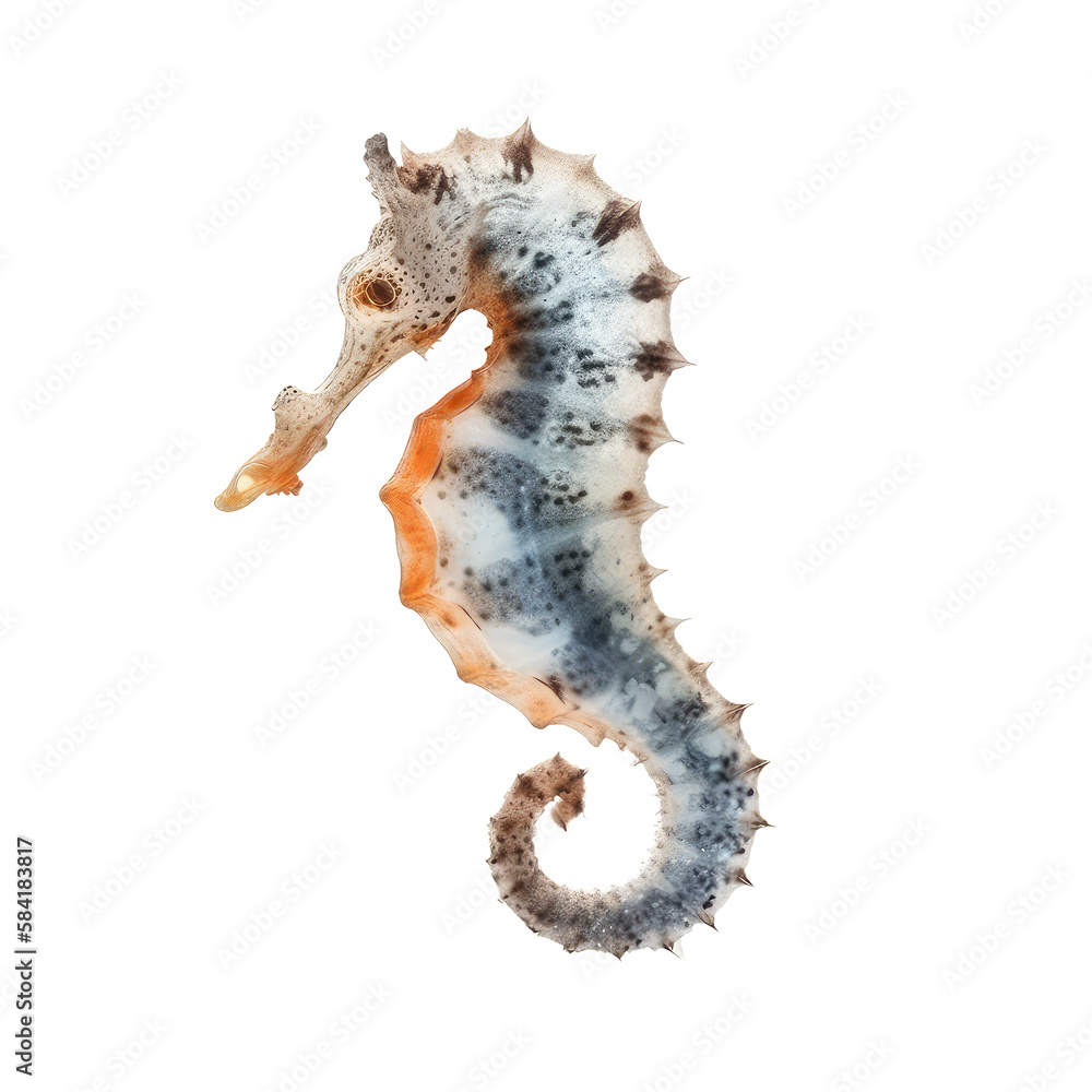 seahorse isolated on white background