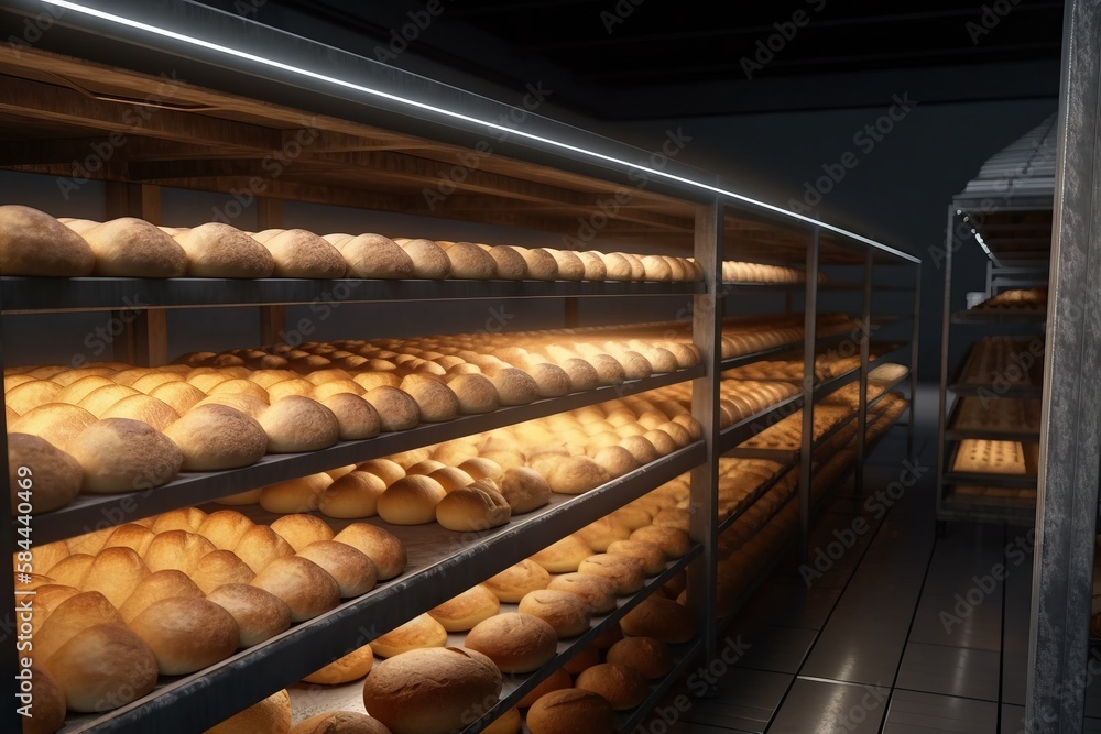  a bakery filled with lots of fresh baked goods on shelves and shelves filled with baked goods on th