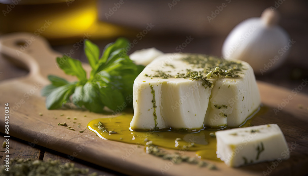 Mozzarella & Basil Salad with Olive Oil Dressing and Cherry Tomatoes - ai generated