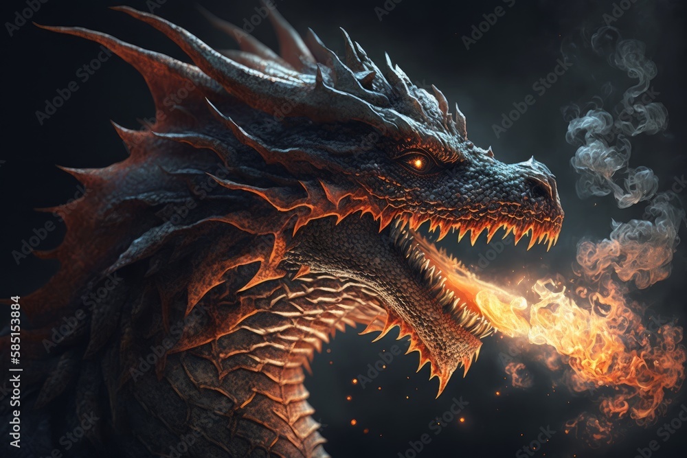 Unleash the Power of a Fearsome Dragon in Ultra-Realistic High-Quality Cinematic Lighting for Super 