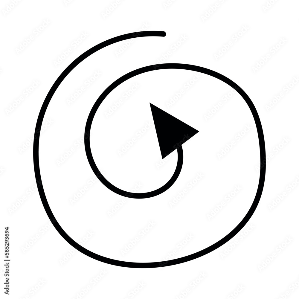 Black arrow on white background