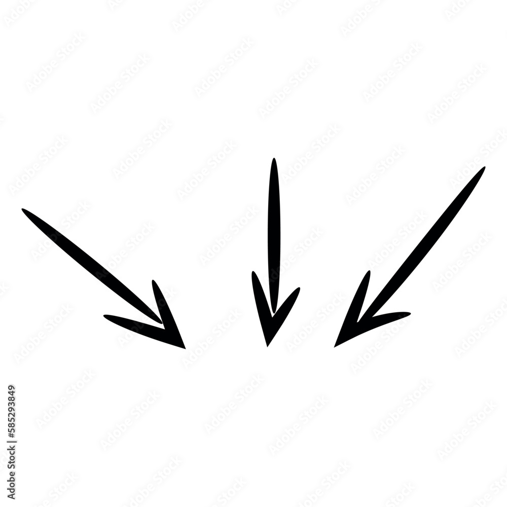 Black arrows on white background