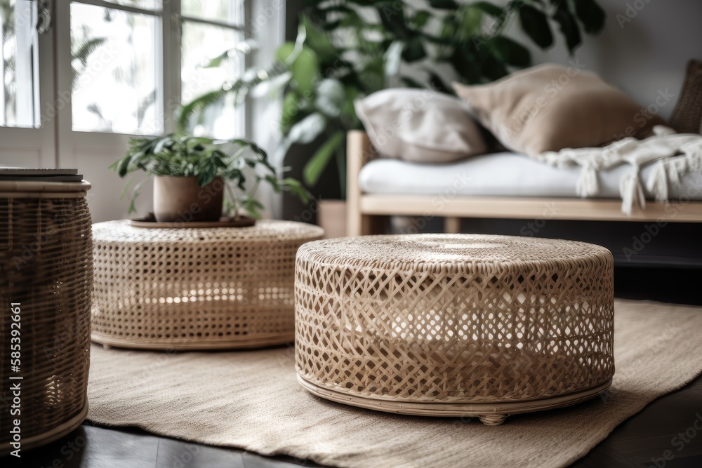 From the close up, rattan tables may be used in the living room, dining room, or garden as the weath