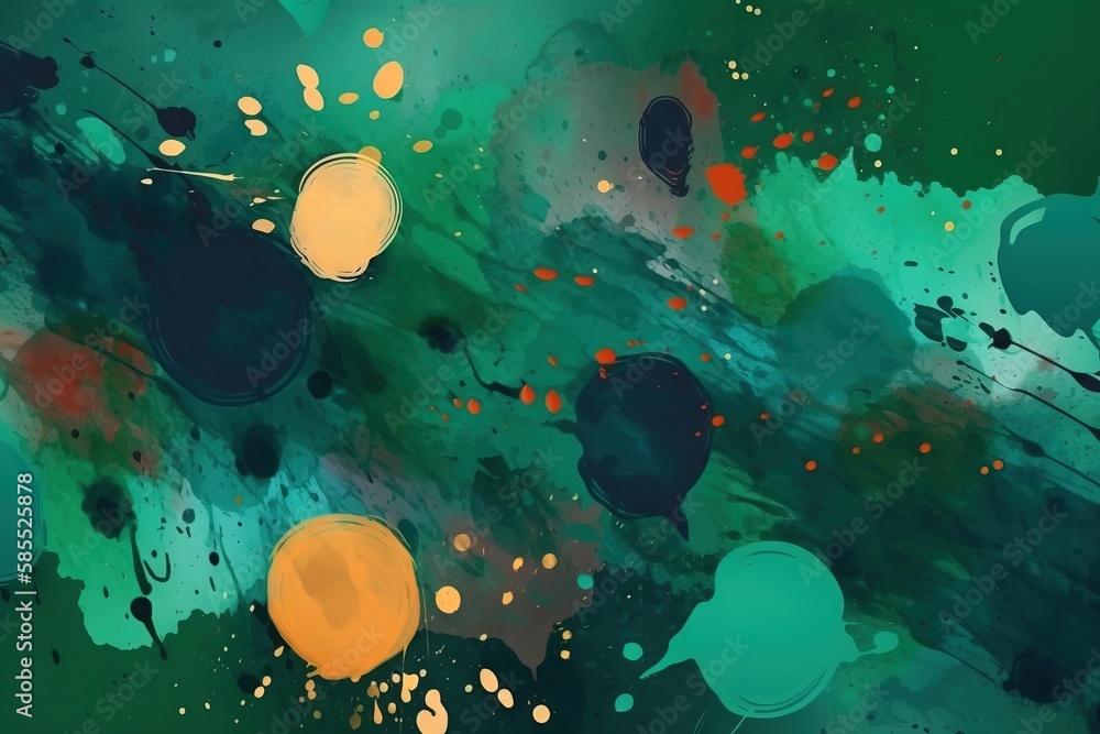  an abstract painting with lots of different colors and shapes on it.  generative ai