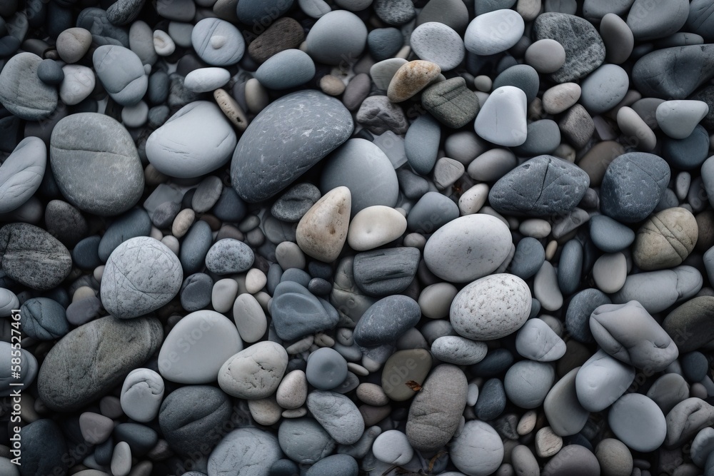  a bunch of rocks that are laying on the ground together.  generative ai