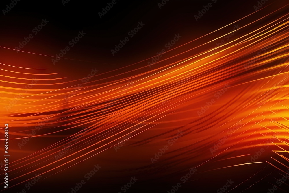  an orange and black background with lines of light coming from it.  generative ai