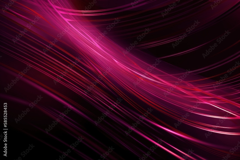  a dark background with pink lines and a black background with red lines.  generative ai