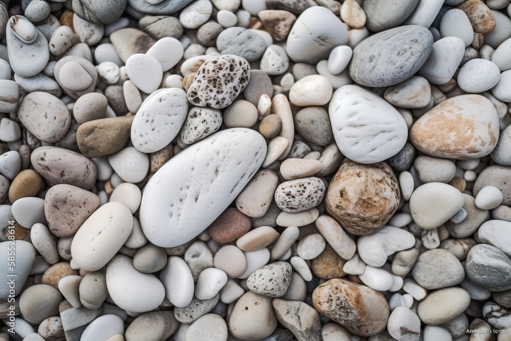  a bunch of rocks that are sitting on the ground together.  generative ai