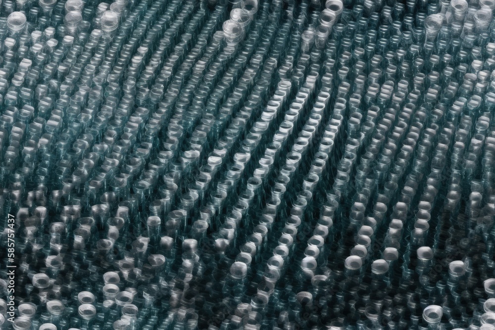 an abundance of bubbles on the surface of a water body. Generative AI