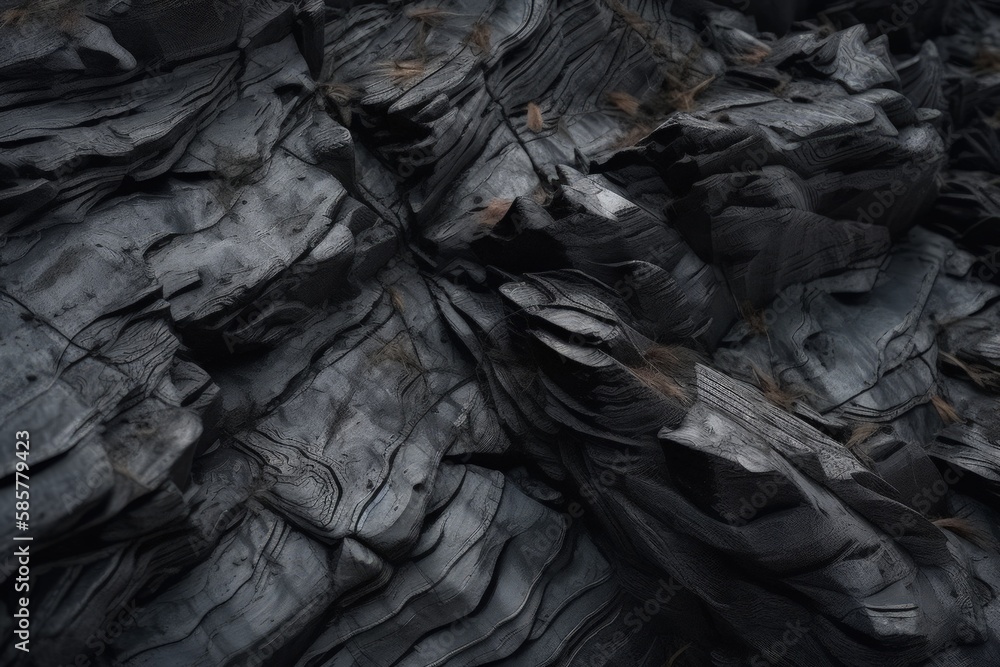 Close-Up View of a Majestic Natural Rock Formation. Generative AI