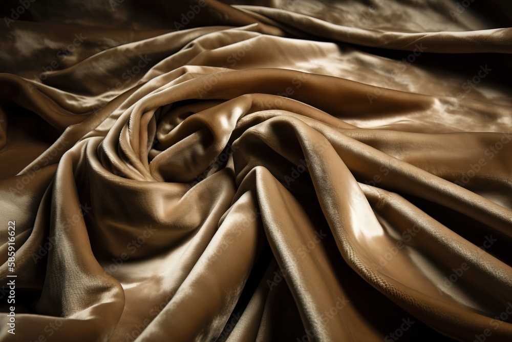  a close up of a satin fabric with a brown color and a black background that is very soft and soft a