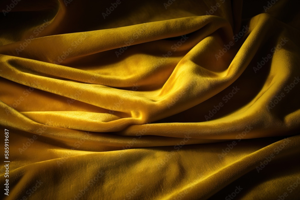  a close up of a yellow cloth with a very soft feel to its fabric material, with a very soft feel t