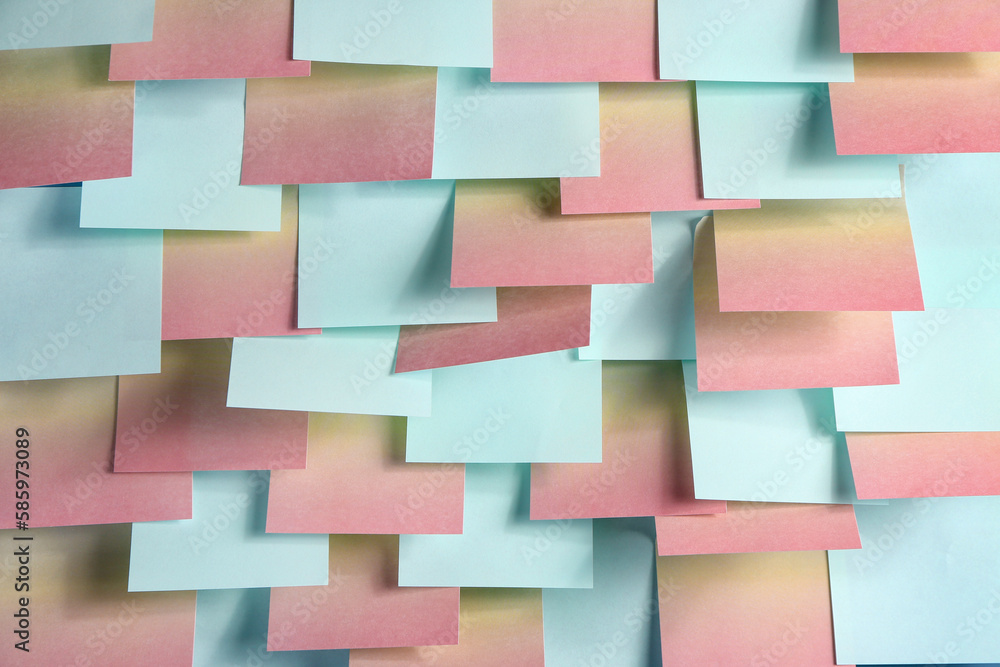 Color blank sticky notes as background