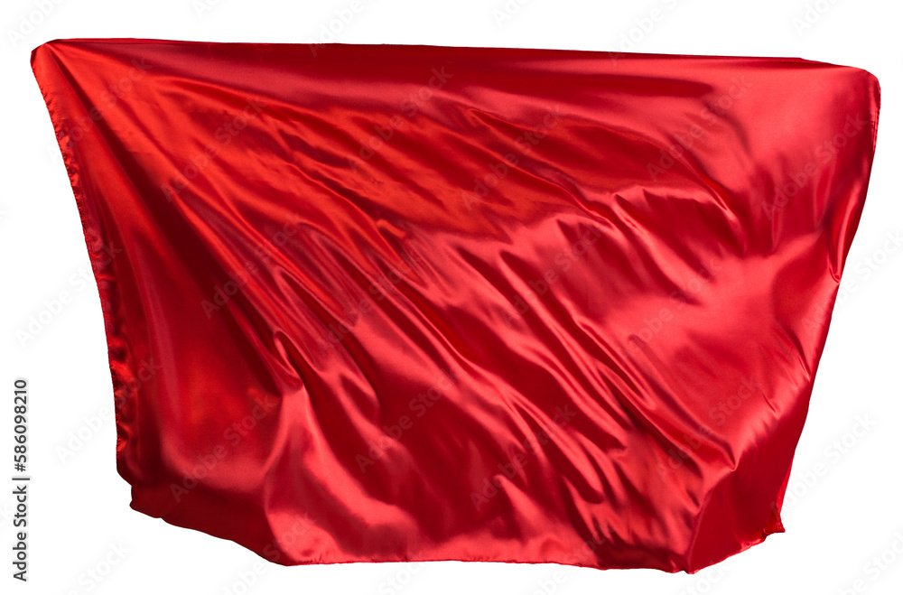 Red cloth flutters