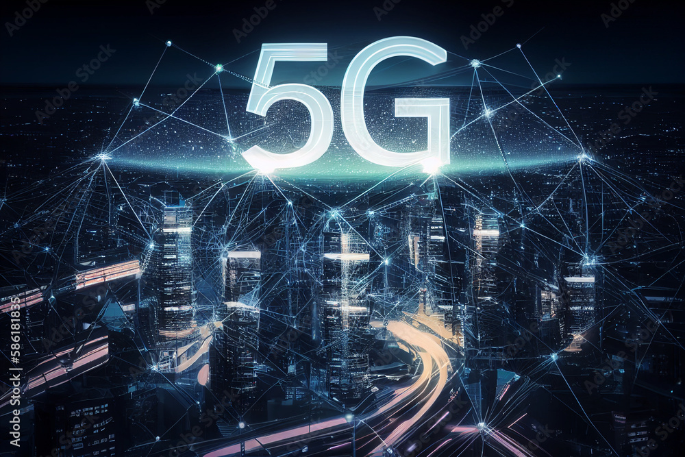 AI generated illustration 5 g network communication