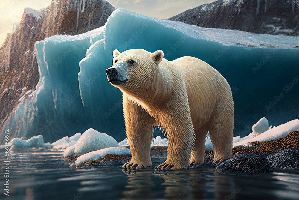 AI generates illustrations polar bears