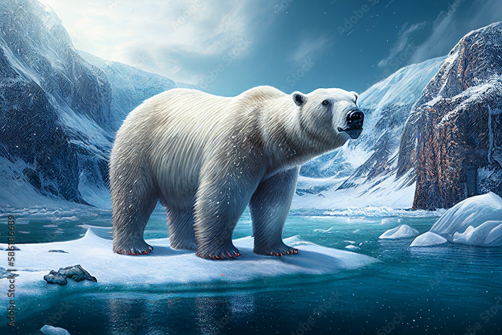 AI generates illustrations polar bears