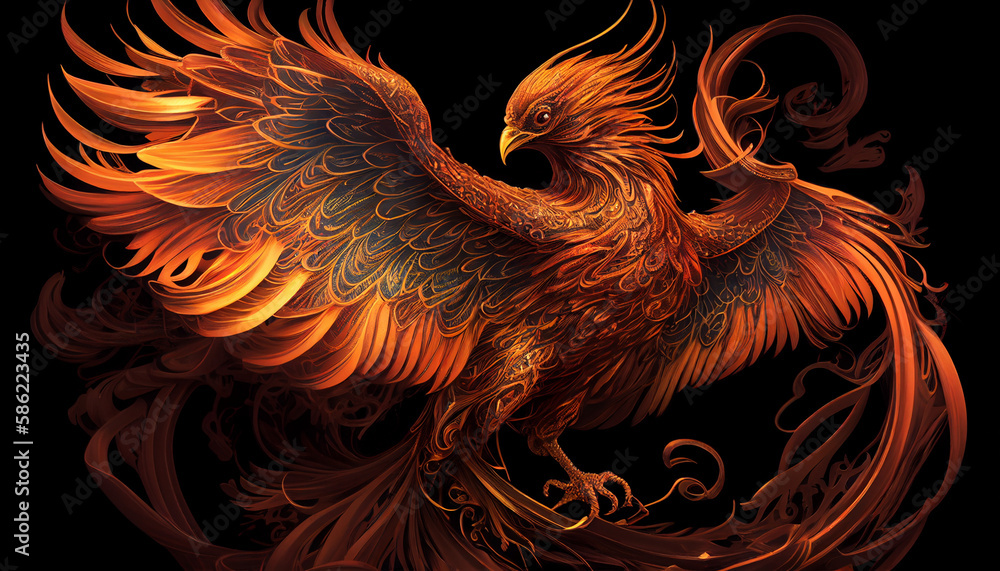 AI generates illustrations of the phoenix