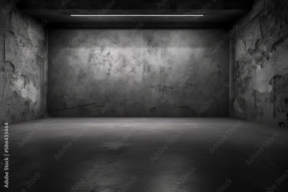 an empty room with no people or objects. Generative AI