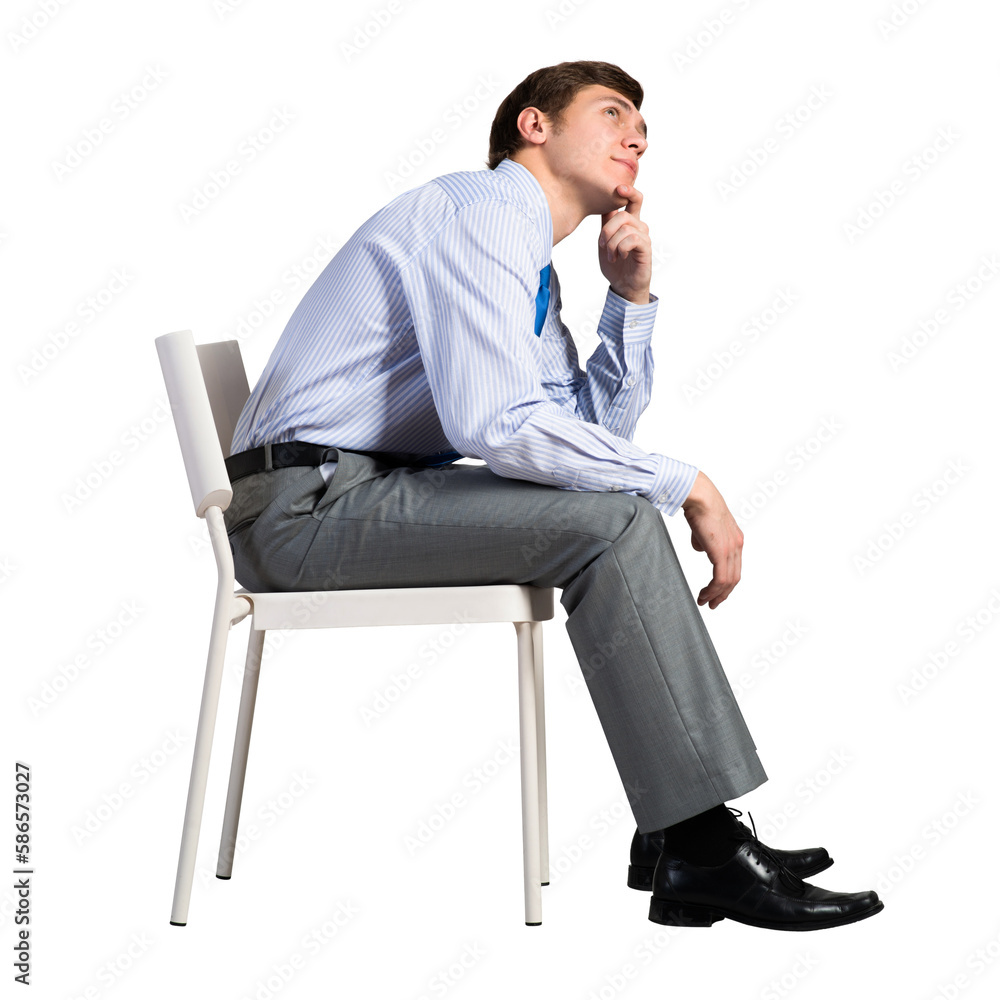 businessman on a chair