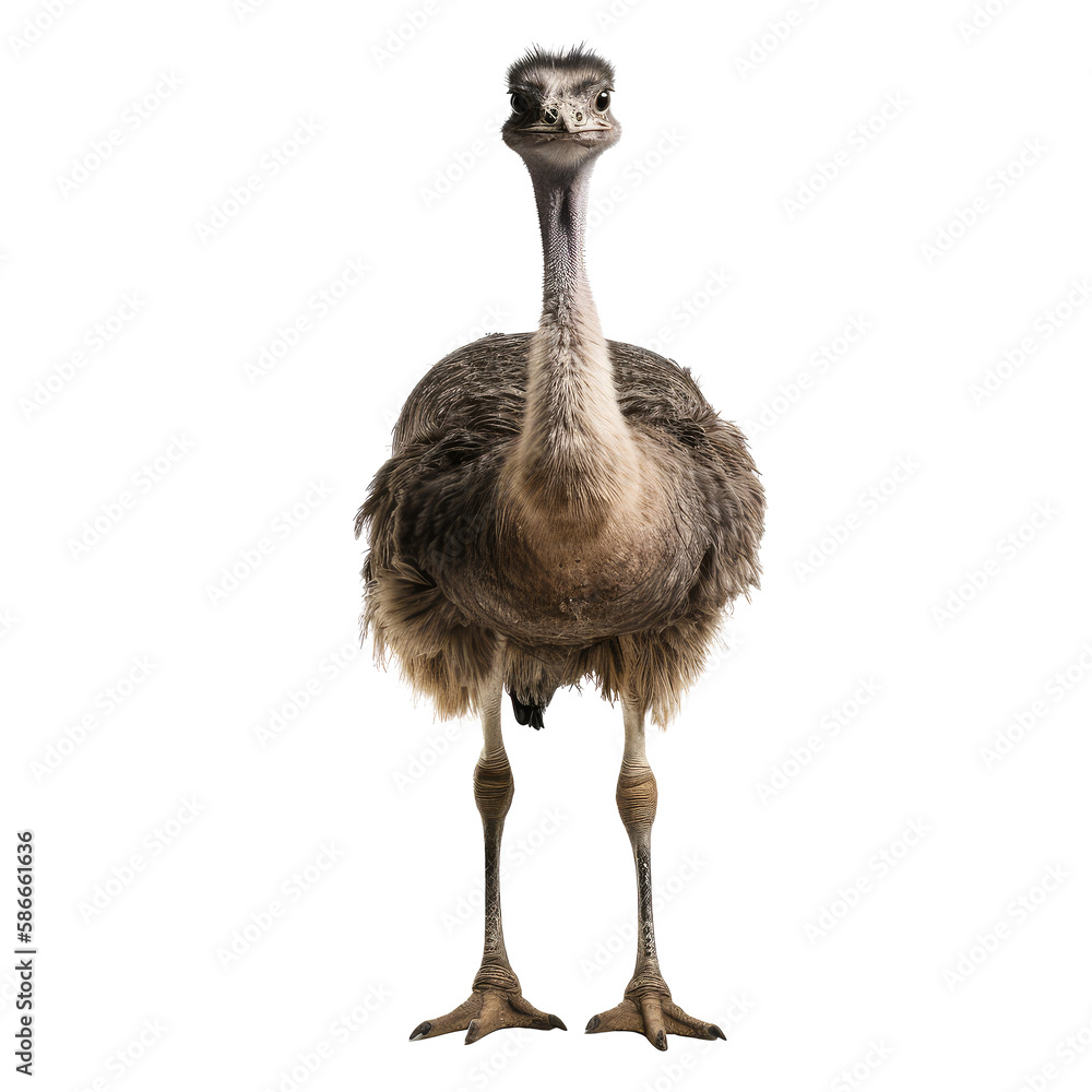 ostrich isolated on white