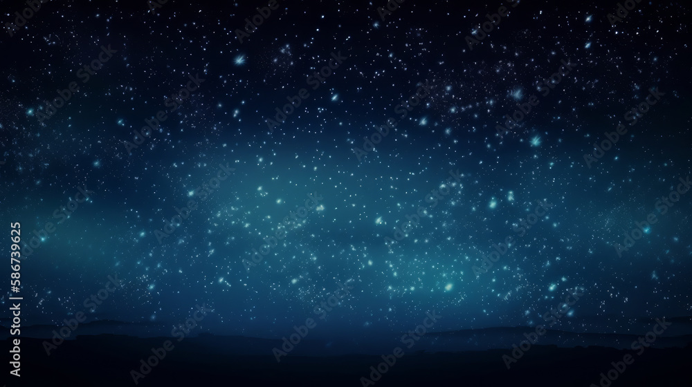 Night sky with stars. Illustration AI Generative