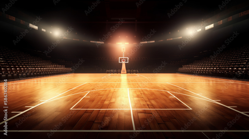 Basketball background. Illustration AI Generative.