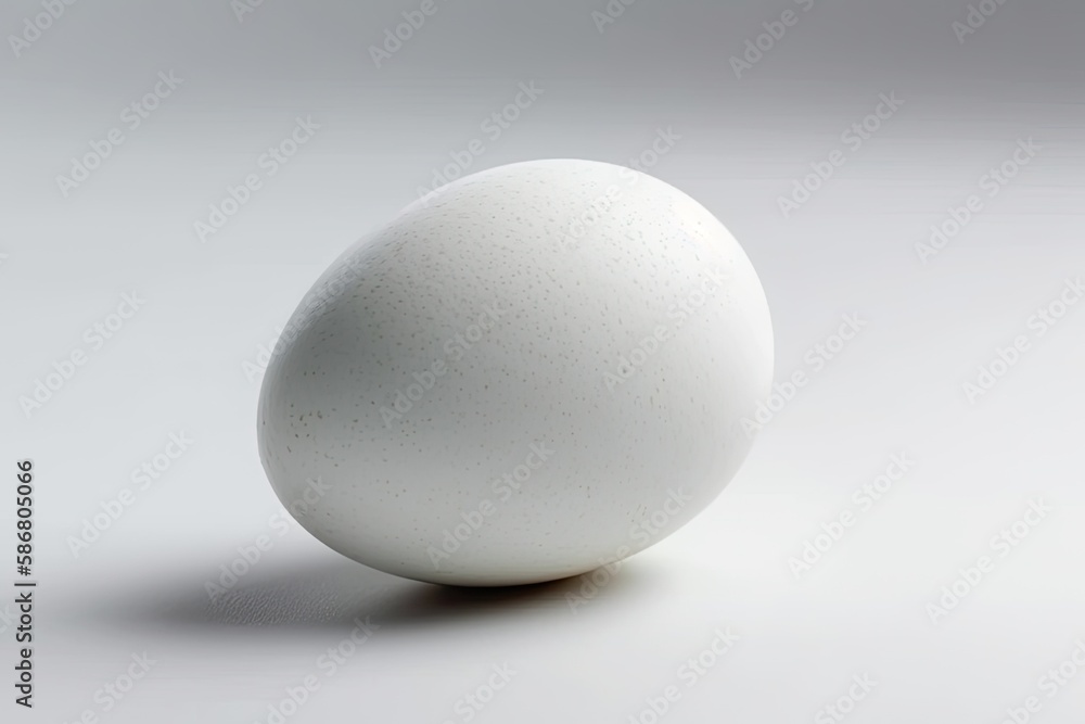 white egg on a wooden table. Generative AI