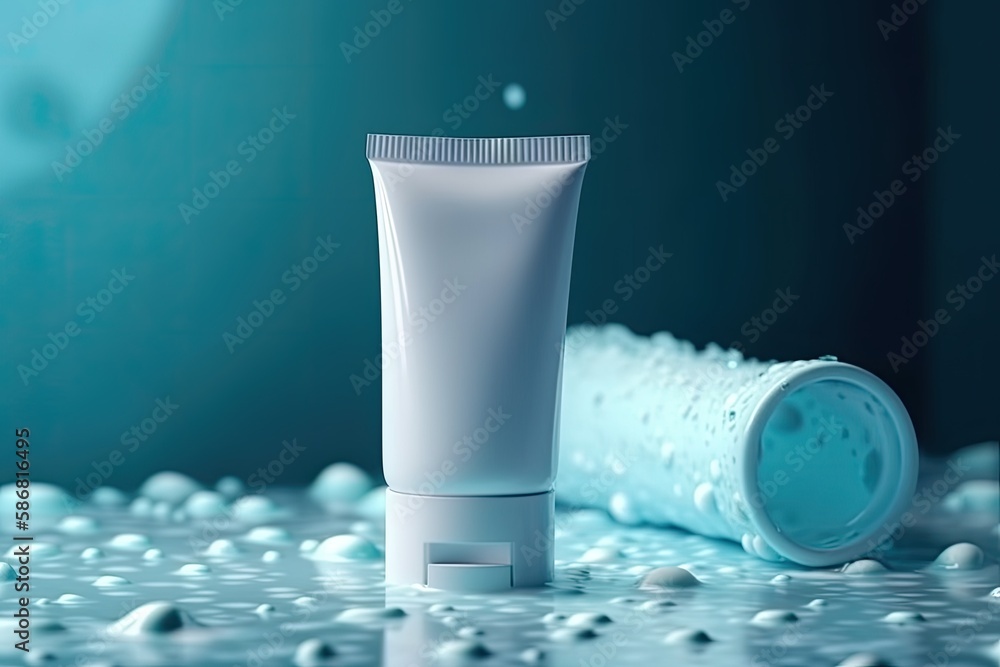 two tubes of toothpaste side by side. Generative AI