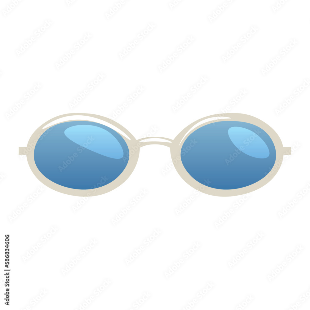 Modern sunglasses on white background