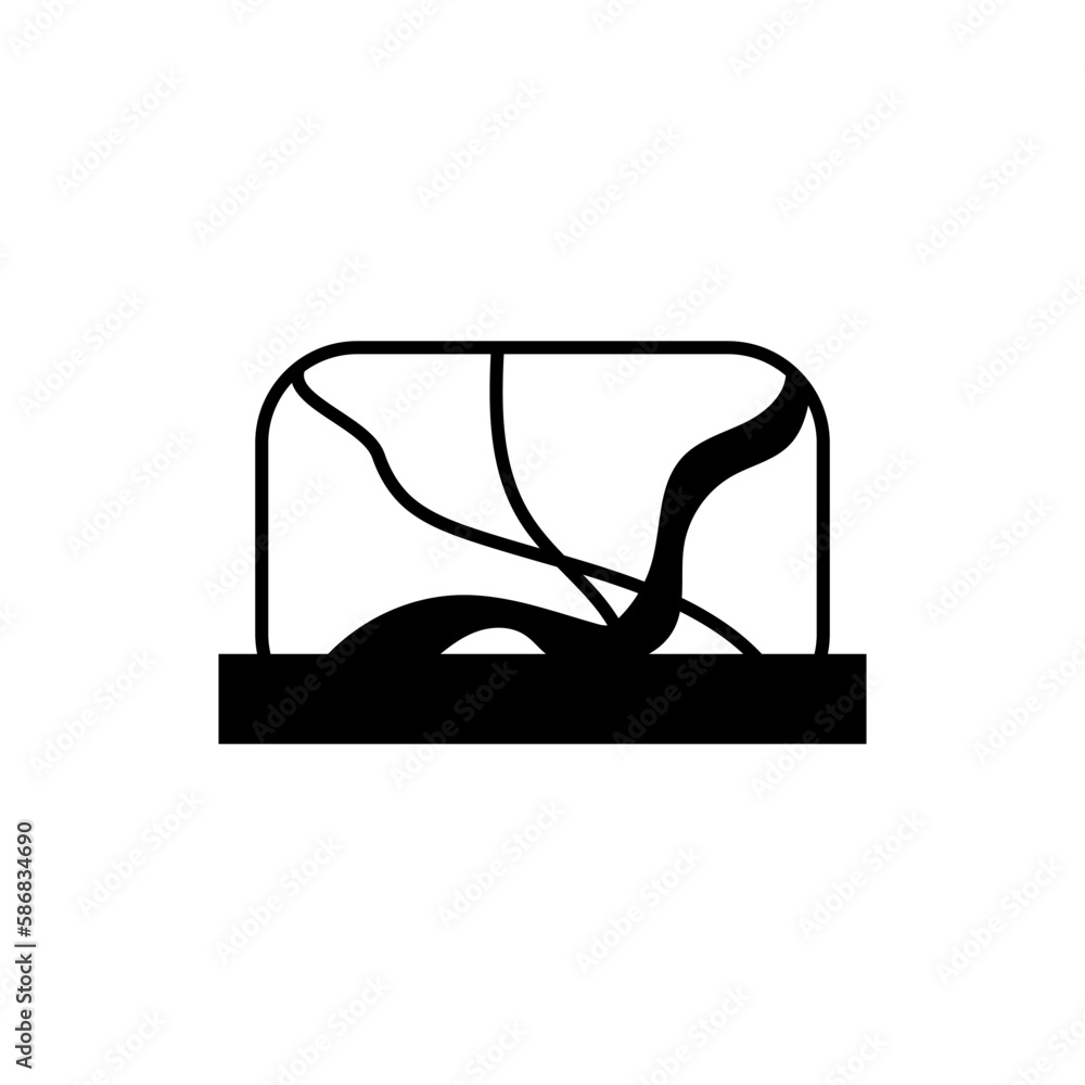 Small terrarium on white background