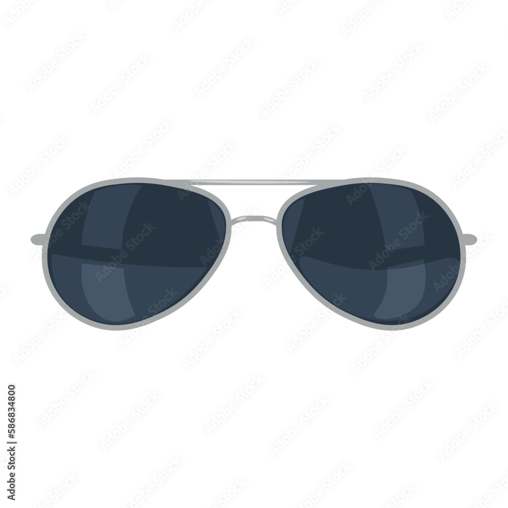 Modern sunglasses on white background