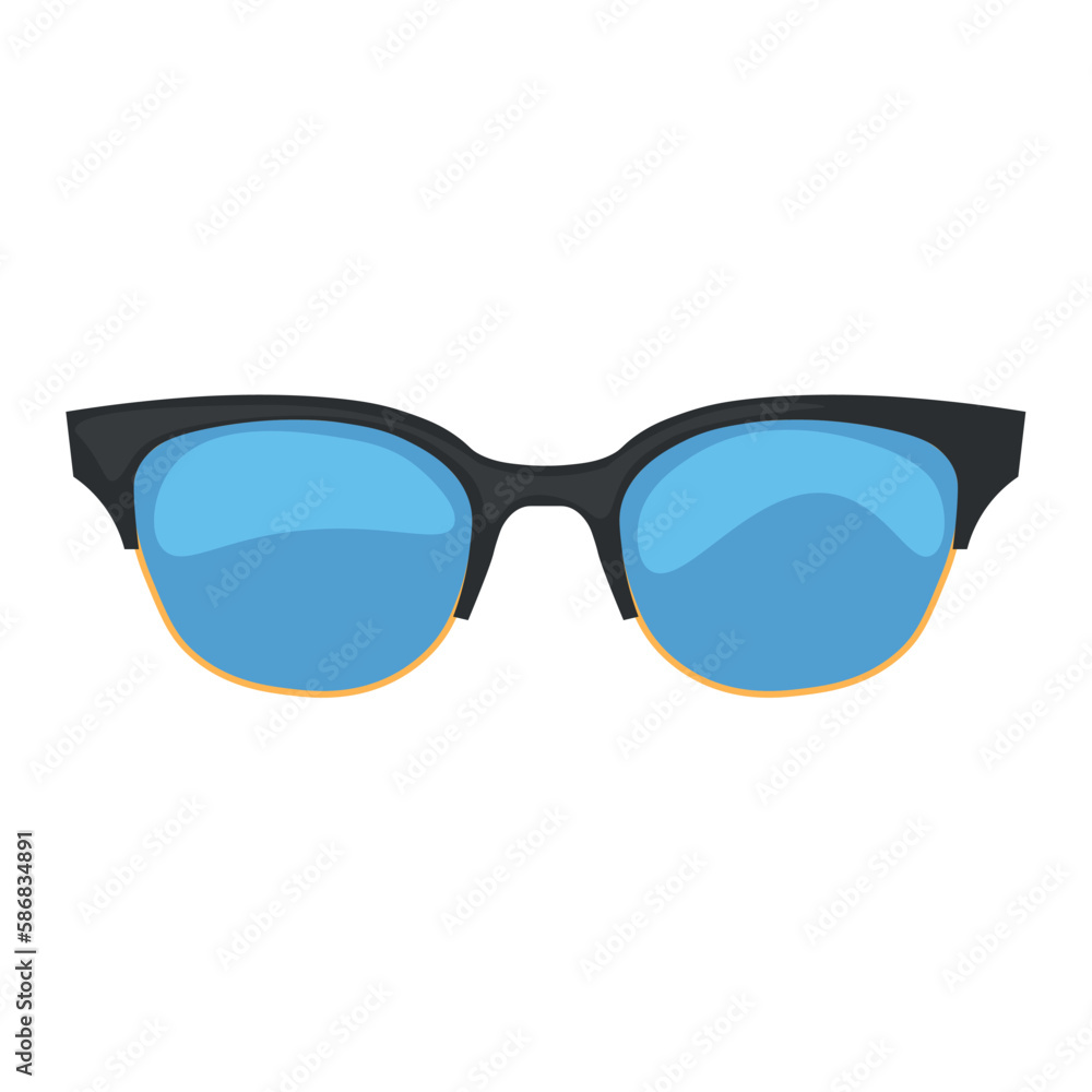 Modern sunglasses on white background