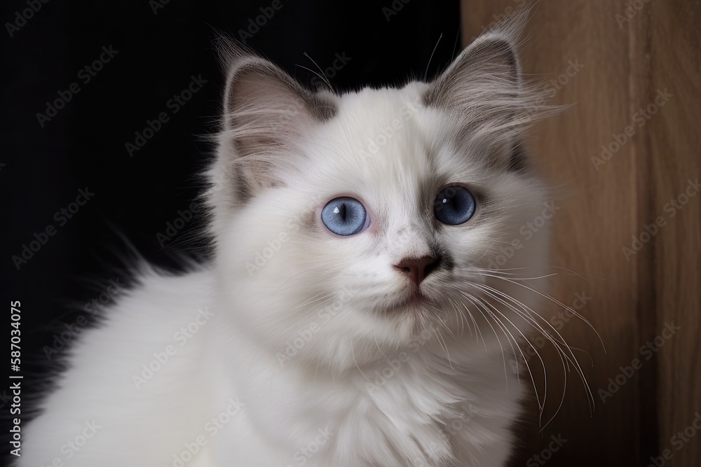 Ragdoll kitten. Generative AI