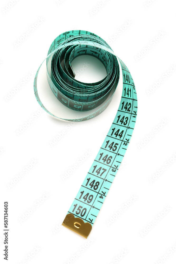 New measuring tape isolated on white background