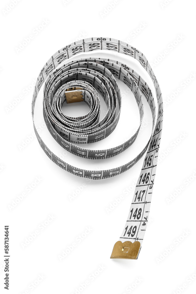 New measuring tape isolated on white background