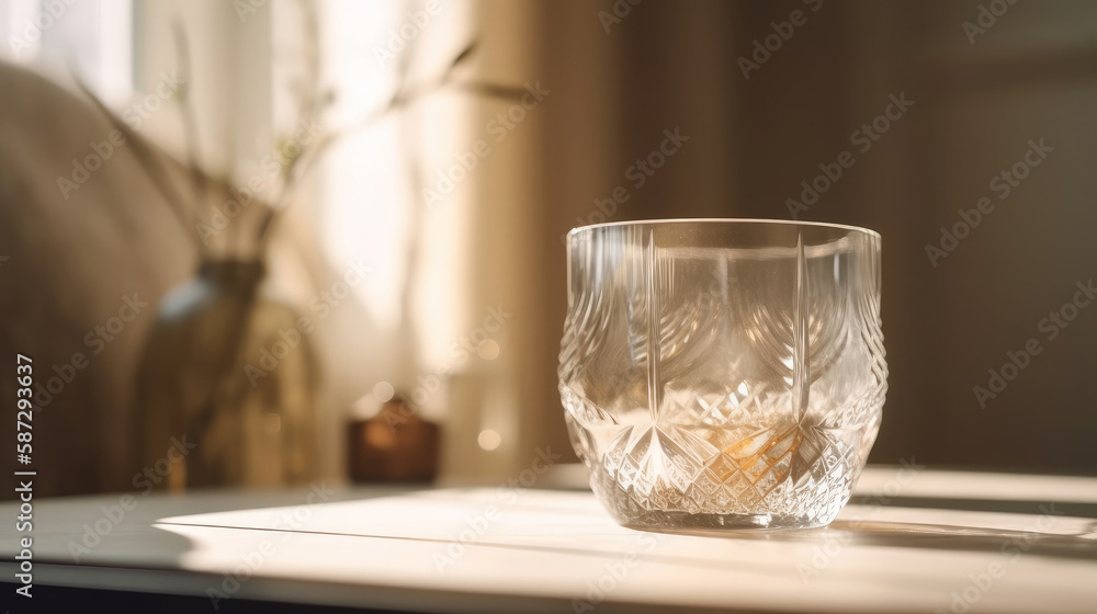 Modern interior glasses. Illustration AI Generative