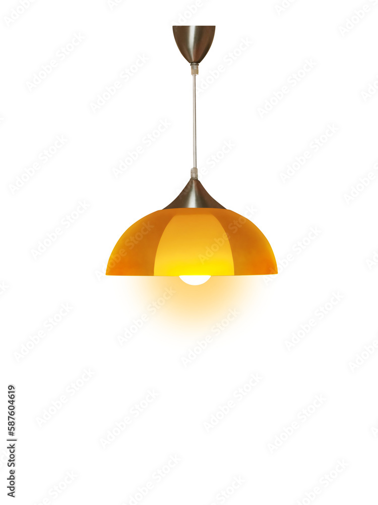 Orange ceiling hanging lights PNG transparent