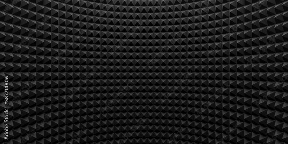 Geometric soundproof foam wall. Textured background