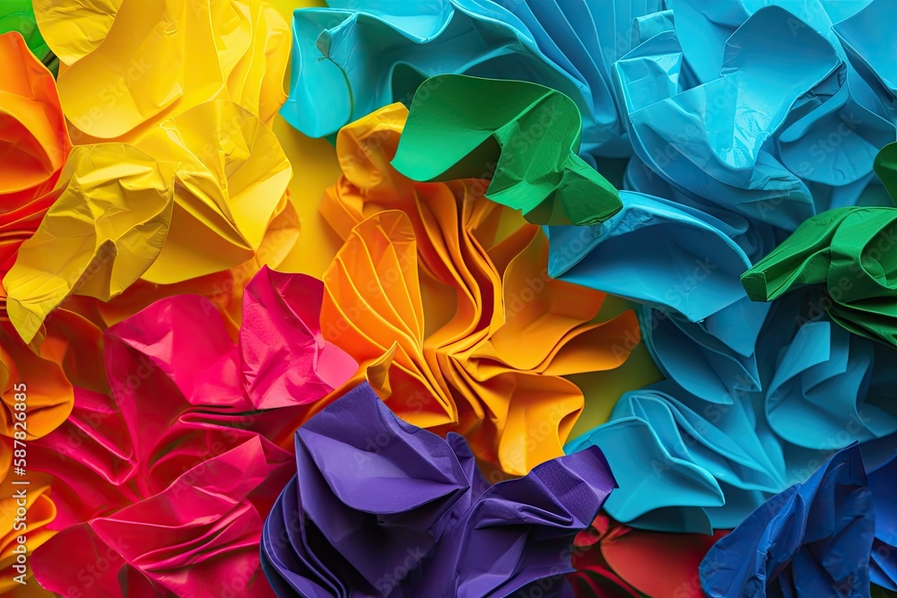 colorful assortment of tissue paper. Generative AI