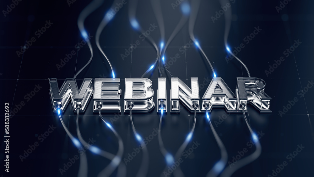 Webinar, Online Education and Training concept. 3d rendering