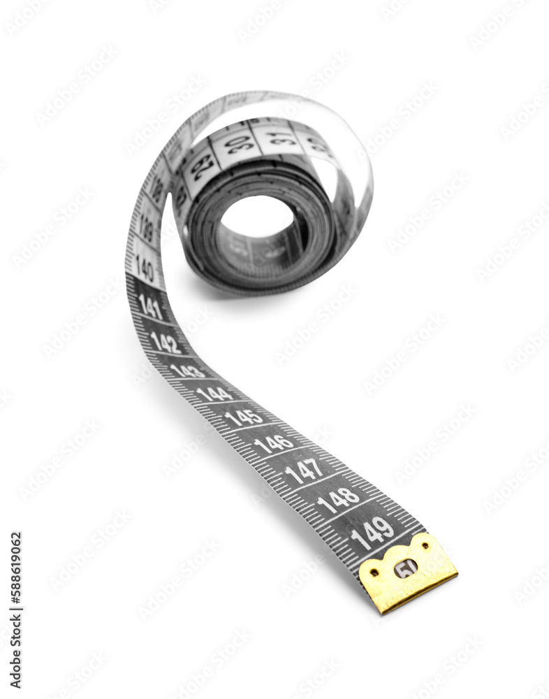 New measuring tape isolated on white background