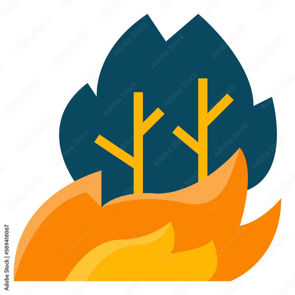 wildfire flat icon