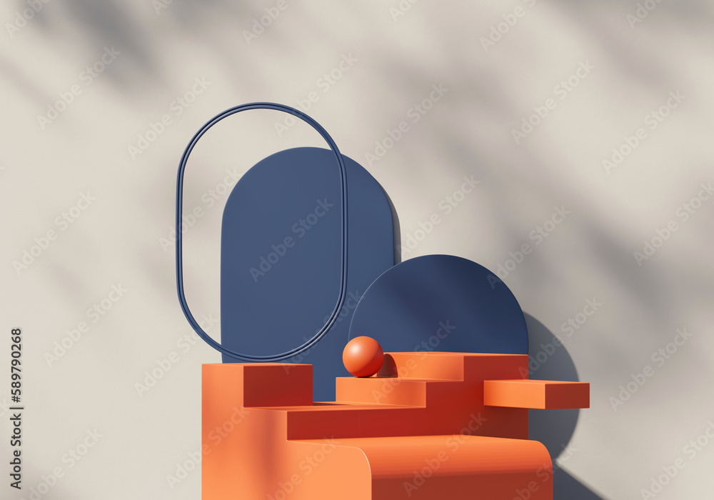 Abstract Exotic Minimal Modern Podium Platform For Product Display Showcase Presentation Advertising