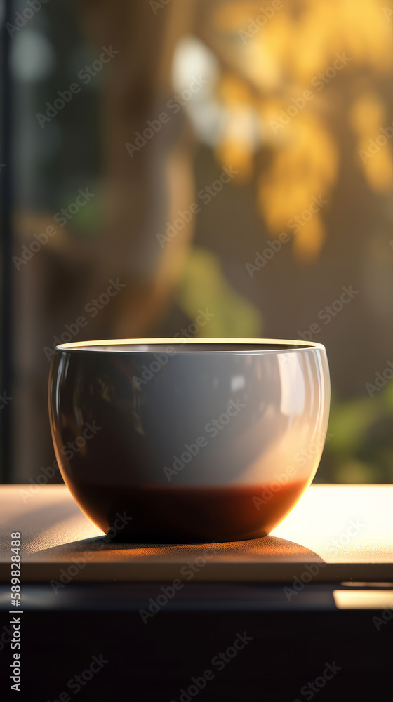 Abstract coffee background. Illustration AI Generative.