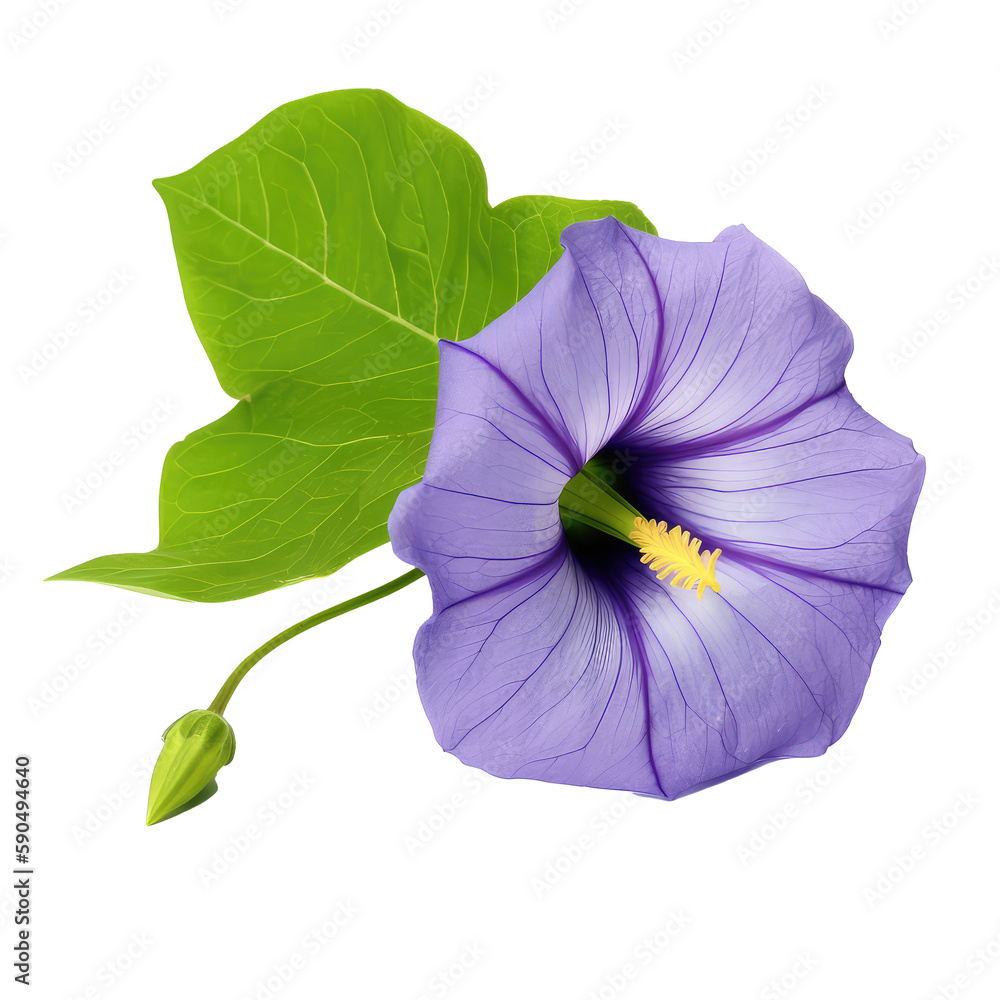 morning glory isolated on white