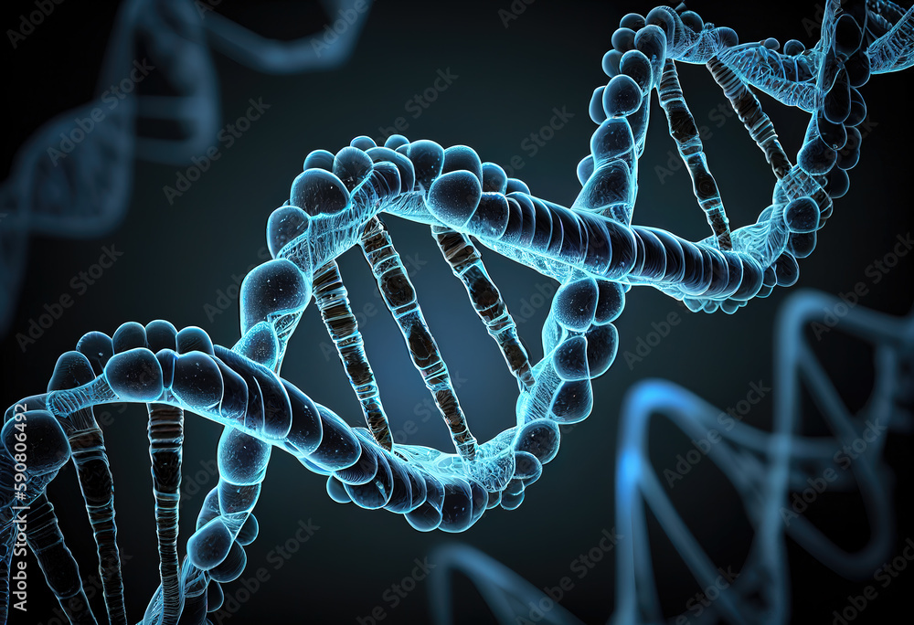 3d rendering photo of molecular structure model